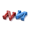 Spray Painted Zinc Alloy Slide Charms ALRI-WH0005-13N-3