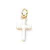 Real 18K Gold Plated Eco-Friendly Rack Plating Brass Enamel Pendants LS-KK-F845-40G-07-1