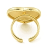 Brass Open Cuff Rings for Women RJEW-U011-03G-01-3