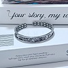 Vintage Zinc Alloy Textured Open Cuff Bangles WG06AAA-01-5