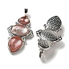 Cherry Quartz Glass Pendants G-Q158-04I-2