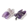 Natural Amethyst Pendants G-G115-01I-2