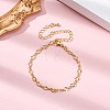 Rack Plating Brass Curb Chain Bracelets for Women BJEW-G735-16G-1