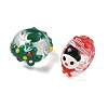 Christmas Glass European Beads LAMP-F132-01-2