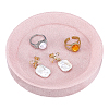 Round Velvet Jewelry Organizer Display Trays ODIS-WH0030-326A-1