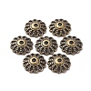Tibetan Style Fancy Bead Caps TIBE-LF1413YKG-AB-FF-1