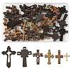 60Pcs 6 Styles Religion Wood Pendants WOOD-FS0002-51-1
