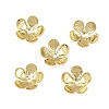 5-Petal Flower Brass Bead Caps KK-F921-11G-1