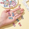 30Pcs 6 Styles Printed Alloy Pendants PALLOY-CJ0002-51-4