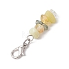 Natural Quartz Crystal & Lemon Jade & Citrine & Prehnite Chips Pendant Decoration HJEW-JM02346-02-4