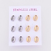 304 Stainless Steel Stud Earrings EJEW-I235-11A-4