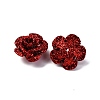 3D Rose Flower Baking Paint Aluminum Beads FIND-L019-01F-2