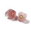 Natural Agate Flower Charms G-Z052-02A-2