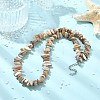 Natural Freshwater Shell Chip Beaded Necklaces NJEW-JN06271-1