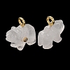 Natural Quartz Crystal Carved Pendants G-H357-02G-14-2