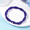 Transparent Glass Beads Multi-layered Stretch Beaded Bracelet for Women BJEW-JB12876-3