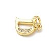Brass Micro Pave Cubic Zirconia Charms KK-I382-03G-D-2