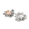 UV Plating Alloy Glass Pendants FIND-K032-09P-2