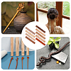 Olycraft 9Pcs 9 Colors Unfinished Wood DIY Material for Hairpin Craft WOOD-OC0002-85-6