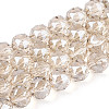Electroplate Transparent Glass Round Beads Strands EGLA-T029-8mm-12T-15-1