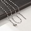 Brass Dapped Chains Necklaces for Women NJEW-D302-23P-2