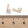 Brass Micro Pave Clear Cubic Zirconia Pendants KK-K351-46E-G-3