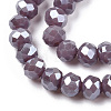 Electroplate Glass Beads Strands EGLA-A034-P4mm-A12-3