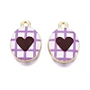 Valentine's Day Printed Alloy Pendants PALLOY-SZC0008-05G-1