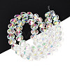 Electroplate Transparent Glass Beads Strands EGLA-B012-AB11-2