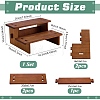 2-Tier Pine Wood Display Riser Stands for Cosmetic DJEW-WH0816-004A-2