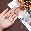 2Pcs 2 Colors Alloy Rhinestone Hanging Chain Brooches JEWB-PH0001-77-3