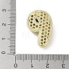 Rack Plating Brass Micro Pave Clear Cubic Zirconia Pendants KK-R163-05P-G-3