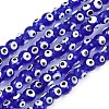 Handmade Evil Eye Lampwork Beads Strands LAMP-Z021-01B-1