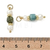 Natural Multicolor Tourmaline & Cultured Freshwater Pearl Pendants PALLOY-JF05307-4