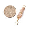 3Pcs 3 Styles Electroplated Natural Quartz Crystal Nuggets Copper Wire Wrapped Pendants PALLOY-JF03126-2