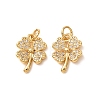 Brass Micro Pave Cubic Zirconia Pendants CU-CBA2F11-20D-G-1