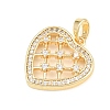 Brass Micro Pave Clear Cubic Zirconia Pendants CU-CBA9B49-01C-G-2
