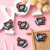 10Pcs Cartoon Blackboard Letter Silicone Beads JX885A-3