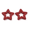 Star Shape Polymer Clay Rhinestone Beads CLAY-NH0001-06B-1