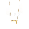 304 Stainless Steel Micro Pave Cubic Zirconia Pendant Necklaces NJEW-OY002-42G-1