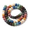 Natural Lava Rock Dyed Beads Strands G-Z036-B01-19-2