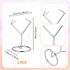 Alloy Mineral Stone Display Holder LS-ODIS-WH0030-239P-2