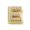 Brass Micro Pave Clear Cubic Zirconia Charms ZIRC-C009-01G-E-1