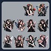 10Pcs 10 Styles Fairy Girl Series Paper Sticker PW-WG4530E-02-1