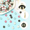 104Pcs 4 Colors Initial Letter A~Z Alphabet Enamel Charms ENAM-FS0003-90-3