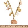 304 Stainless Steel & Natural Cowrie Shell Pendant Bib Necklaces for Women NJEW-A050-02G-4