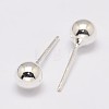 925 Sterling Silver Stud Earrings STER-K028-01S-4mm-3