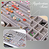 18 Grids Rectangle Wood Covered with Velvet Jewelry Trinket Display Trays AJEW-WH20054-062H-02-5