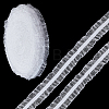 Polyester Elastic Pleated Lace Ribbon OCOR-WH0036-70B-1