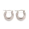 304 Stainless Steel Geometric Hoop Earrings STAS-D171-16C-P-1
